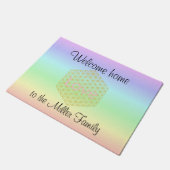 Welcome Home flower of life love Deurmat (Schuin)