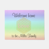 Welcome Home flower of life love Deurmat (Voorkant)