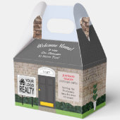 Welcome Home Makelaar Logo Witte Bakstenen Huis Gr Bedankdoosjes (Achterkant)