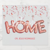 Welcome Home Patriotic Military Hero Party Bier Etiket (Enkel label)