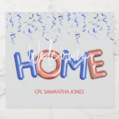 Welcome Home Patriotic Military Hero Party Bier Etiket (Enkel label)
