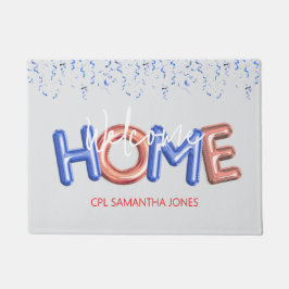 Welcome Home Patriotic Military Hero Party Deurmat