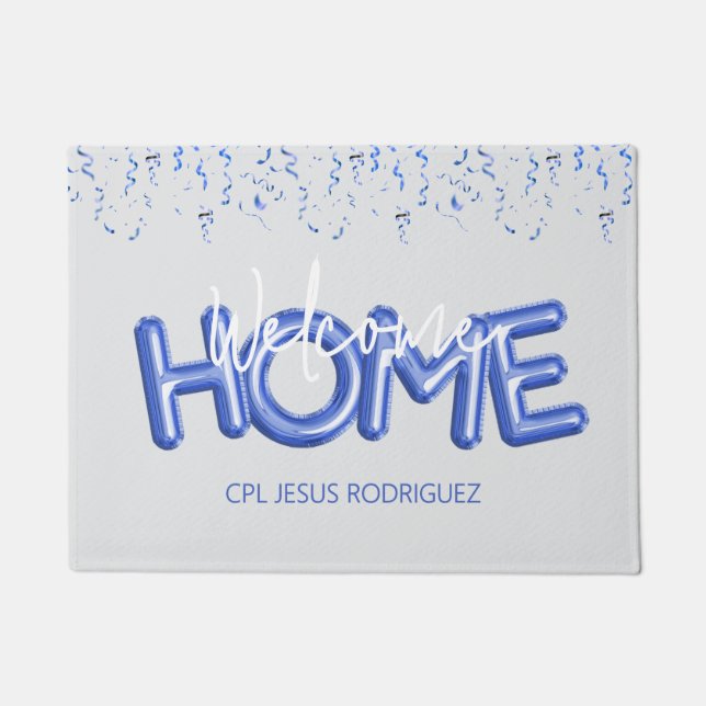 Welcome Home Patriotic Military Hero Party Deurmat (Voorkant)