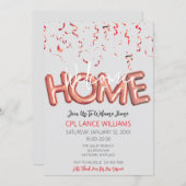 Welcome Home Patriotic Military Hero Party Kaart (Voorkant / Achterkant)