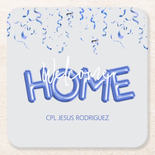 Welcome Home Patriotic Military Hero Party Kartonnen Onderzetters (Voorkant)