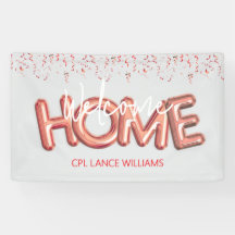 Welcome Home Patriotic Military Hero Party Poster