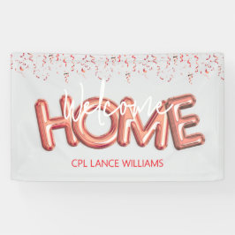 Welcome Home Patriotic Military Hero Party Poster Spandoek