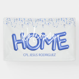 Welcome Home Patriotic Military Hero Party Poster Spandoek