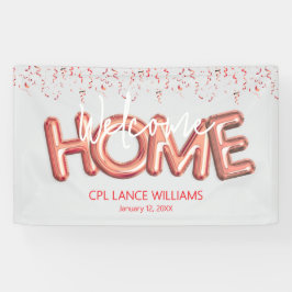 Welcome Home Patriotic Military Hero Party Poster Spandoek