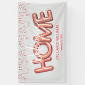 Welcome Home Patriotic Military Hero Party Poster Spandoek (Verticaal)