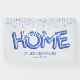 Welcome Home Patriotic Military Hero Party Poster Spandoek