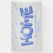 Welcome Home Patriotic Military Hero Party Poster Spandoek (Verticaal)