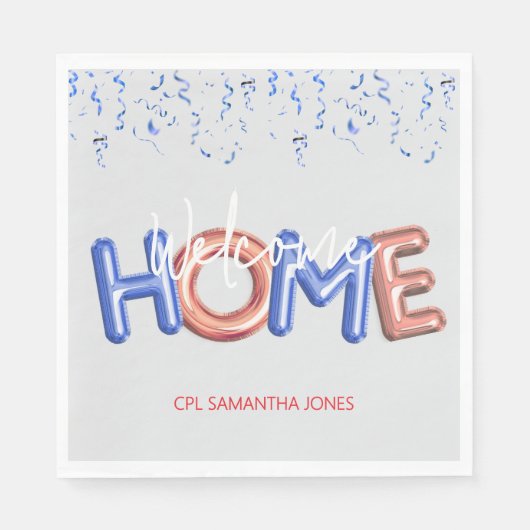 Welcome Home Patriotic Military Hero Party Servet (Voorkant)