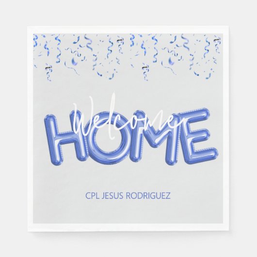 Welcome Home Patriotic Military Hero Party Servet (Voorkant)