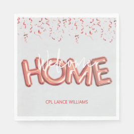 Welcome Home Patriotic Military Hero Party Servet