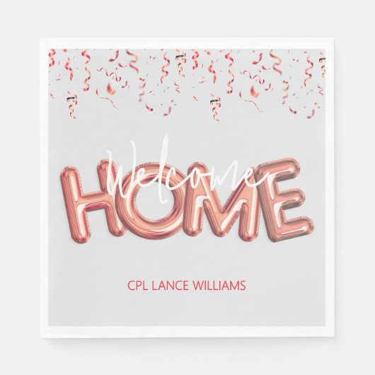 Welcome Home Patriotic Military Hero Party Servet (Voorkant)