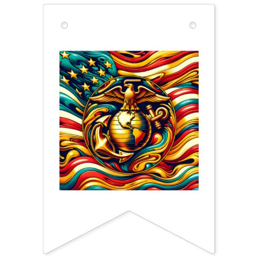 Welcome Home Patriotic USMC Customizable Vlaggetjes (Eerste vlag)
