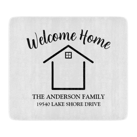 Welcome Home Personalized Keepsake Snijplank (Voorkant)