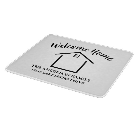 Welcome Home Personalized Keepsake Snijplank (Hoek)