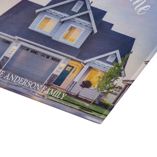 Welcome Home Personalized Keepsake Snijplank (Hoek)