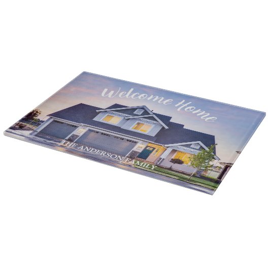 Welcome Home Personalized Keepsake Snijplank (Hoek)