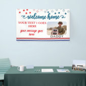 Welcome Home Soldier Patriotic Photo Custom Spandoek (Beurs)