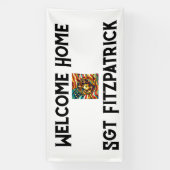 Welcome Home USMC Customizable Patriotic Banner (Verticaal)
