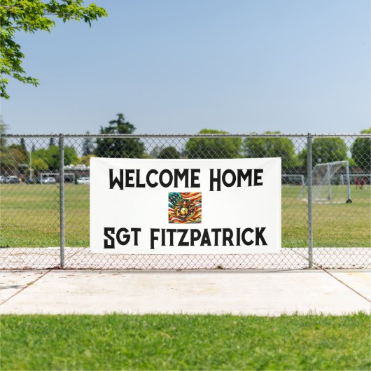 Welcome Home USMC Customizable Patriotic Banner (Insitu)