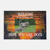 Welcome Hope you Love Dogs Sunset 2584 Deurmat (Voorkant)