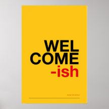 WELCOME-ISH – Grappige Halmuur Kunst