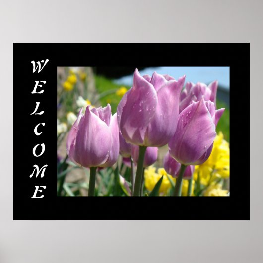 WELCOME kunstprintposters Lente Tulp Bloemen Poster (Voorkant)