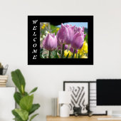WELCOME kunstprintposters Lente Tulp Bloemen Poster (Thuiskantoor)