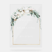"WELCOME" LEAFY WEDDING FOAM BOARD ACRYL BORD (Voorkant)