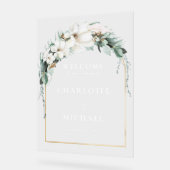 "WELCOME" LEAFY WEDDING FOAM BOARD ACRYL BORD (Hoek)