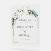 "WELCOME" LEAFY WEDDING FOAM BOARD ACRYL BORD (Hoek)