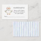 Welcome little goose diaper raffle card informatiekaartje (Voorkant / Achterkant)