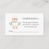 Welcome little goose diaper raffle card informatiekaartje (Voorkant)