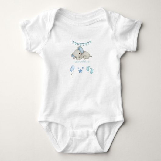 Welcome Little One Baby Bodysuit – Adorable Elepha (Voorkant)