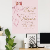Welcome Little Princess Baby Shower Poster (Thuiskantoor)