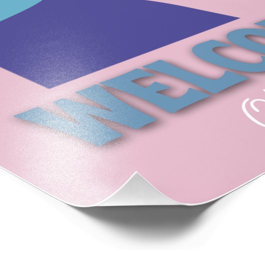 Welcome Love Personalized Wall Poster (Hoek)