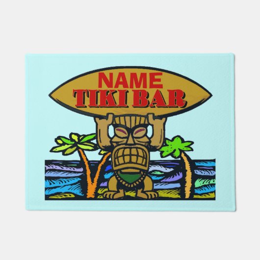 Welcome Mat, Tiki Bar, Naam toevoegen Doormat Deurmat (Voorkant)