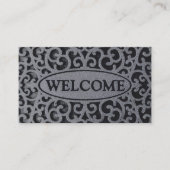 Welcome Mat Vacation Rentals Business Card Visitekaartje (Voorkant)