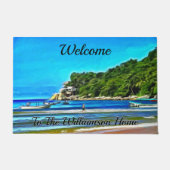 Welcome Mismaloya Fishing Boats 0346 Deurmat (Voorkant)