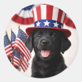 Welcome New U.S. Citizen Patriotic Round Sticker (Voorkant)