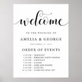 Welcome order of events wedding sign poster (Voorkant)