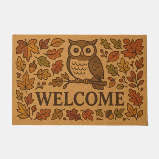Welcome Owl  Deurmat (Voorkant)