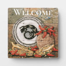 "Welcome" Placque, Southwest Style Design Pla voor