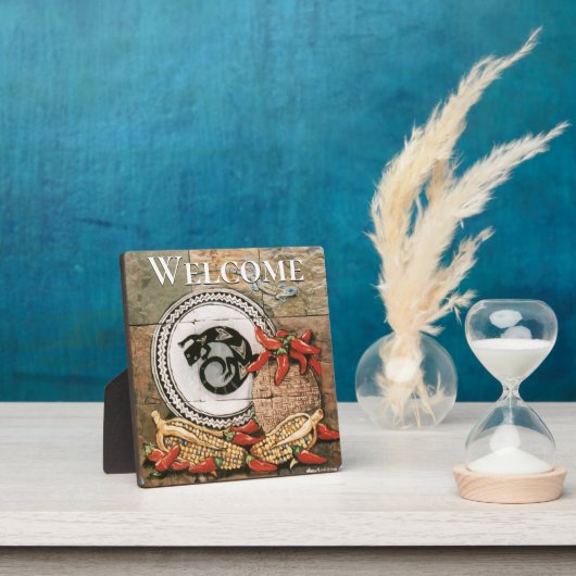 "Welcome" Placque, Southwest Style Design Pla voor Fotoplaat (Insitu)