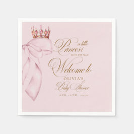 Welcome Princess  Baby Shower Gold Pink Girl  Servet