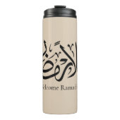 Welcome Ramadan Arabic Calligraphy Thuluth  Thermosbeker (Voorkant)